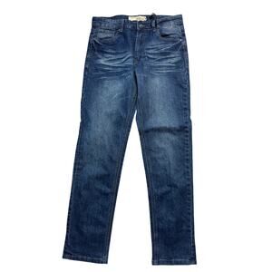 Refinery Republic Men's Straight Denim Jeans Whiskered Dark Wash Blue Size 32x30